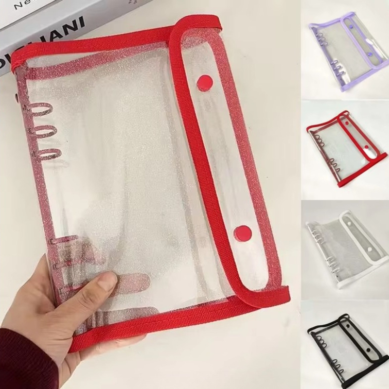 Memo Pad Sticky - A5 Glitzer-PVC-Sticker-Album, Loseblatt-Notizbuch mit vier Fächern,