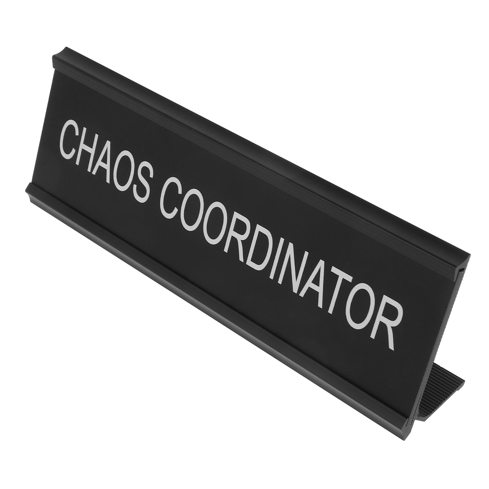 Desk Name Plate - Chaos-Koordinator Schreibtischaufsteller, L-förmige Namensplatte aus Aluminiumlegierung
