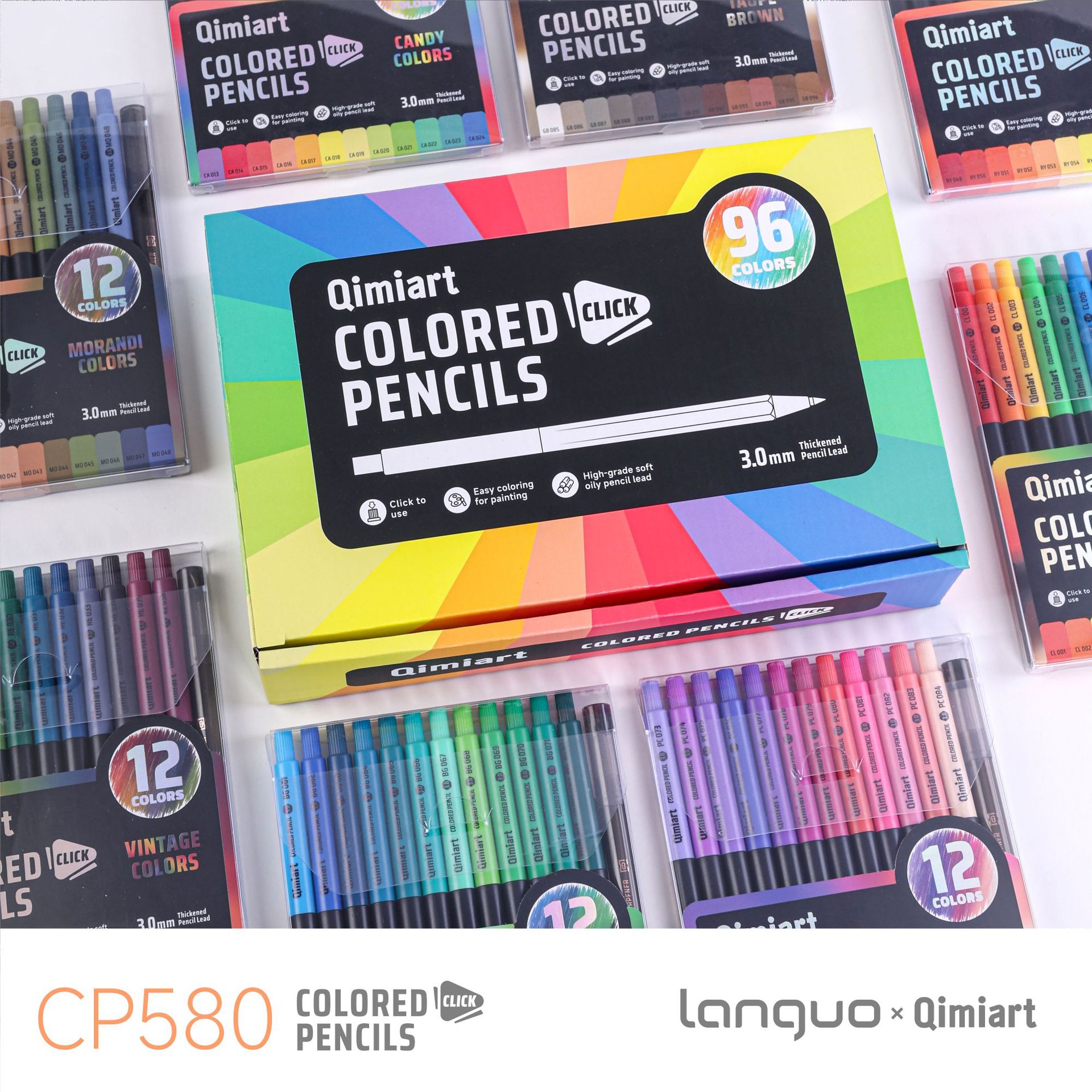 Staedtler Pencil Lumocolor - 96 Farben Einziehbares Buntstift-Set Qimiart CP580