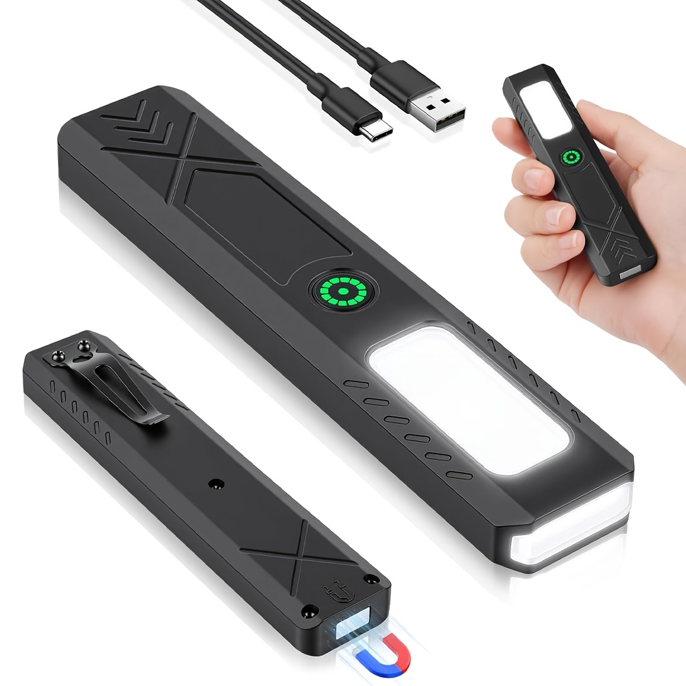 Stationery Supply - Wiederaufladbare LED-Handtaschenlampe, 600 lm, leistungsstarke Mini-COB-Taschenlampe,