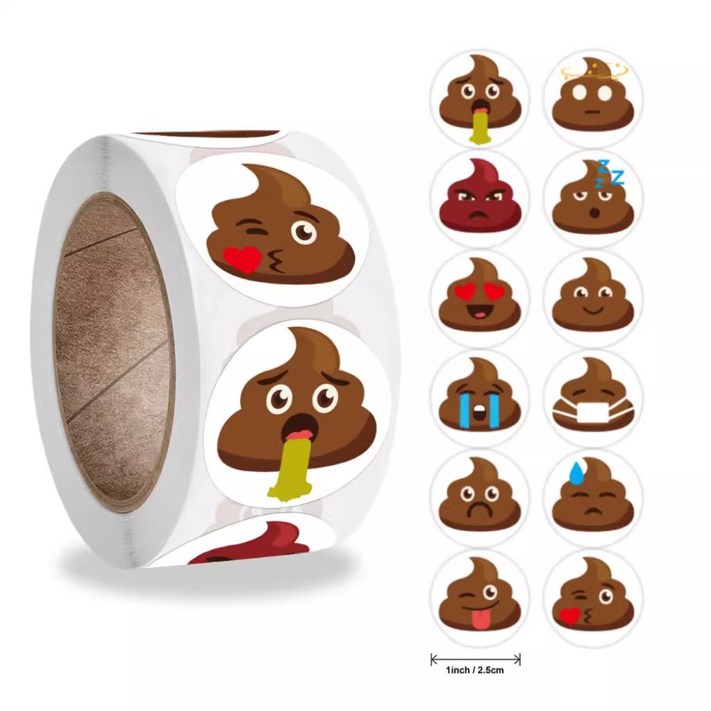Memo Pad Sticky - 100-500 Stück lustige Poop Cartoon Streich
