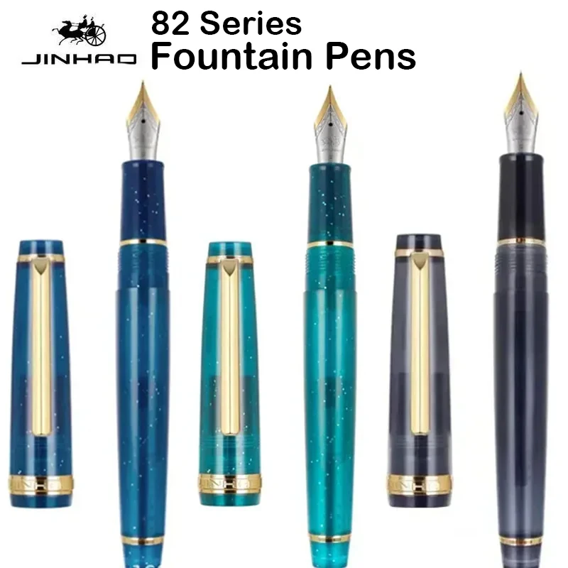 Stationery Supplies Business - Jinhao 82-Füllfederhalter, luxuriöser transparenter Stift, Spin
