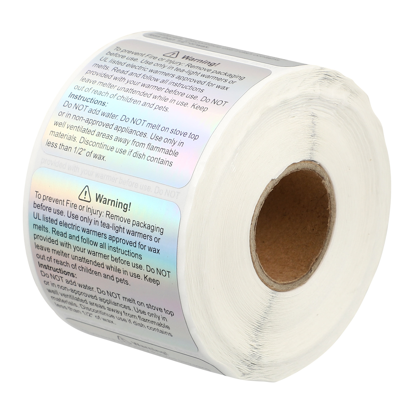 Sticker Label Roll - 1 Rolle Warnaufkleber für Wachsschmelzprozesse, Sicherheitsaufkleber,