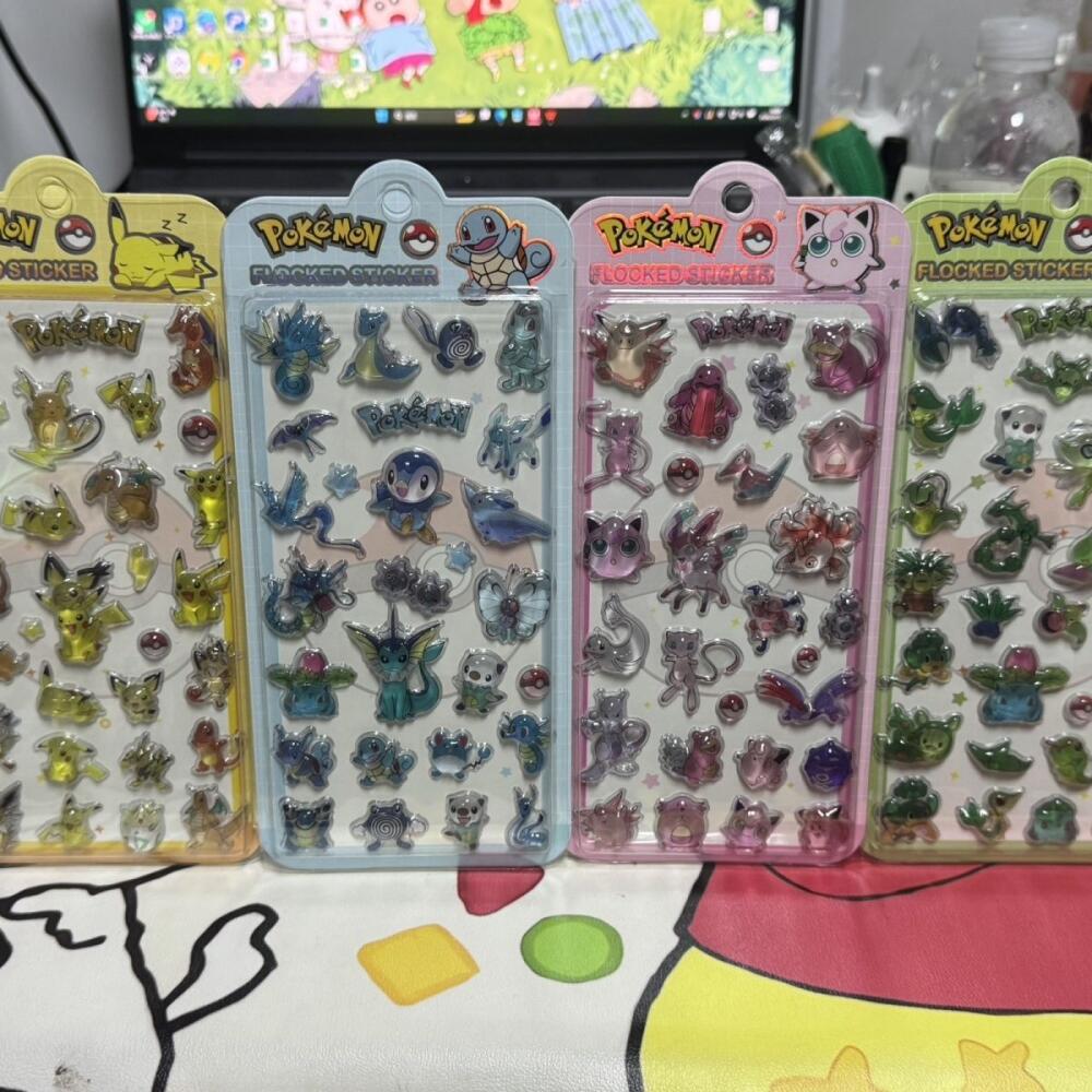 Memo Pad Sticky - 4 Stück Pokemon Pikachu Squirtle Jigglypuff