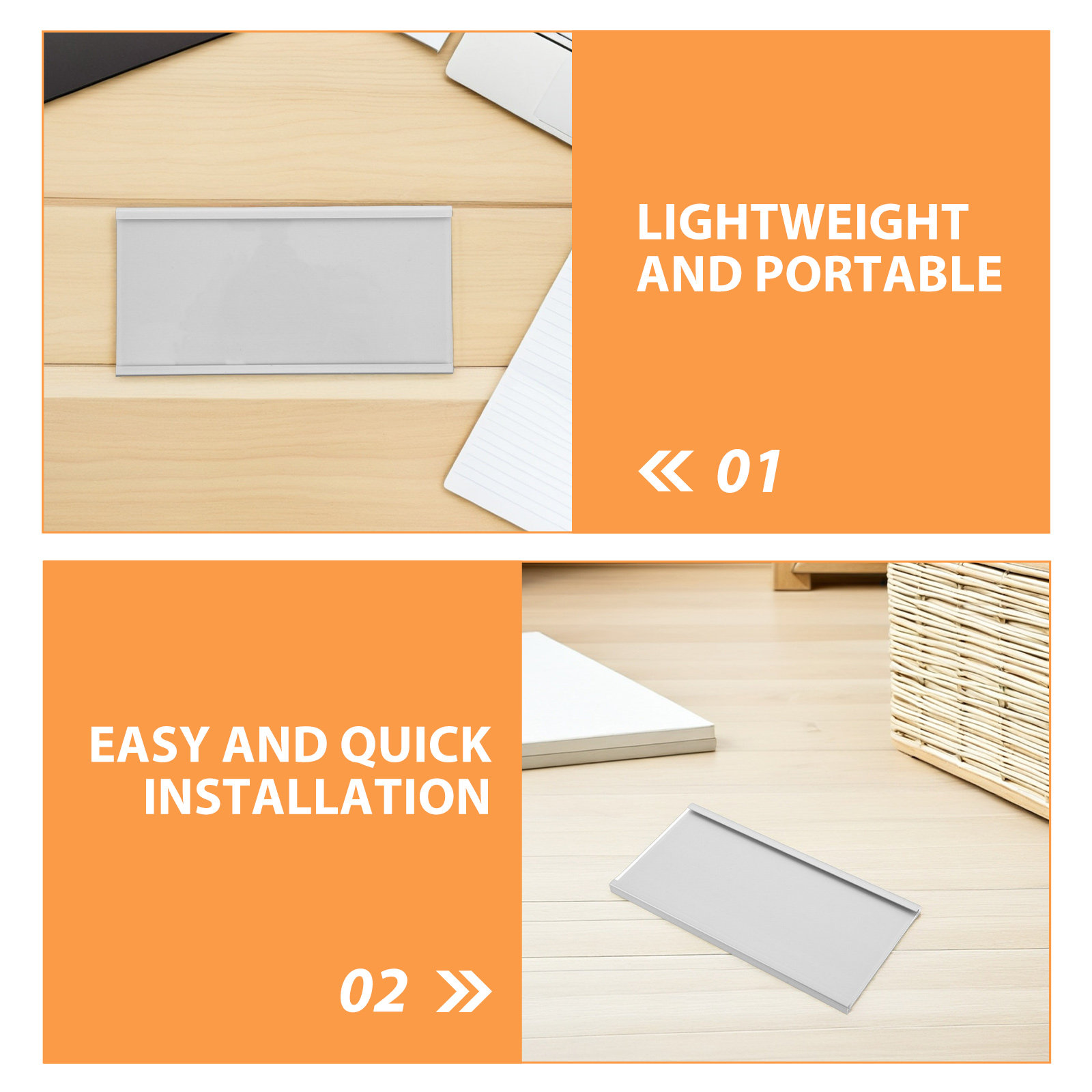 Eleganter Aluminium-Namensschi – Desk Name Plate Bewertung und Preis