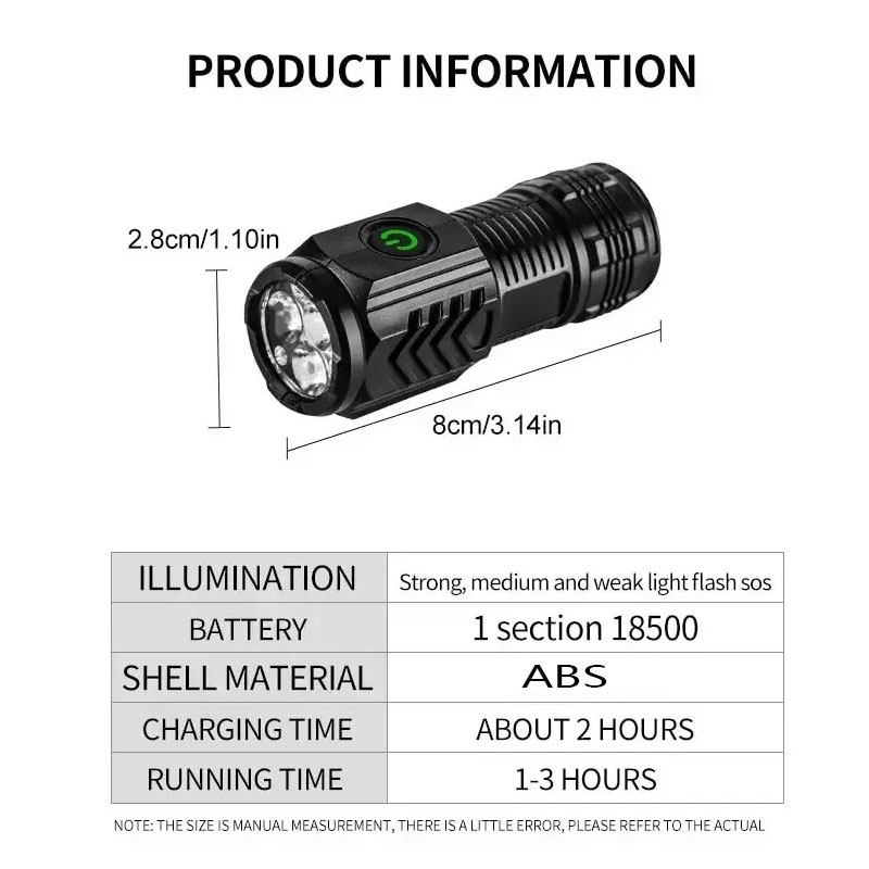 Mini-3LED-Taschenlampe mit Sti – Stationery Supply Bewertung und Preis